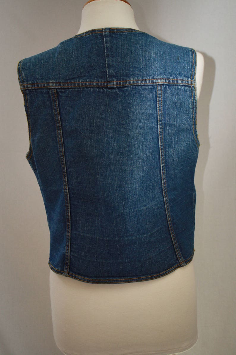 Vintage Olympic Denim Jean Vest,Collectible Olympic Apparel,