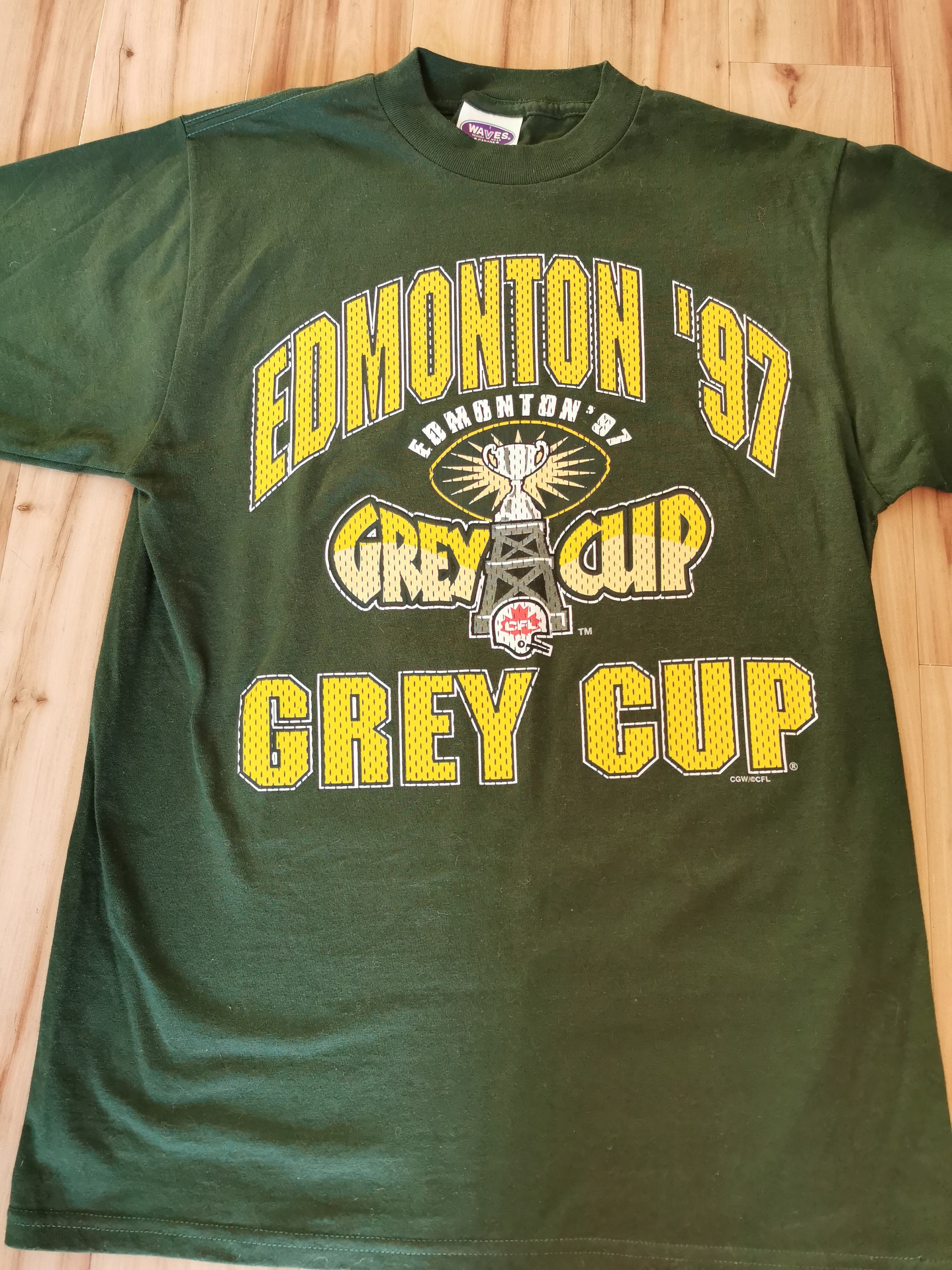 Vintage Grey Cup T Shirt Edmonton 97 CFL Football Shirt Mens Etsy