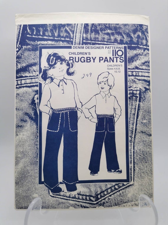 Vintage 80s Kids Rugby Pants Pattern 