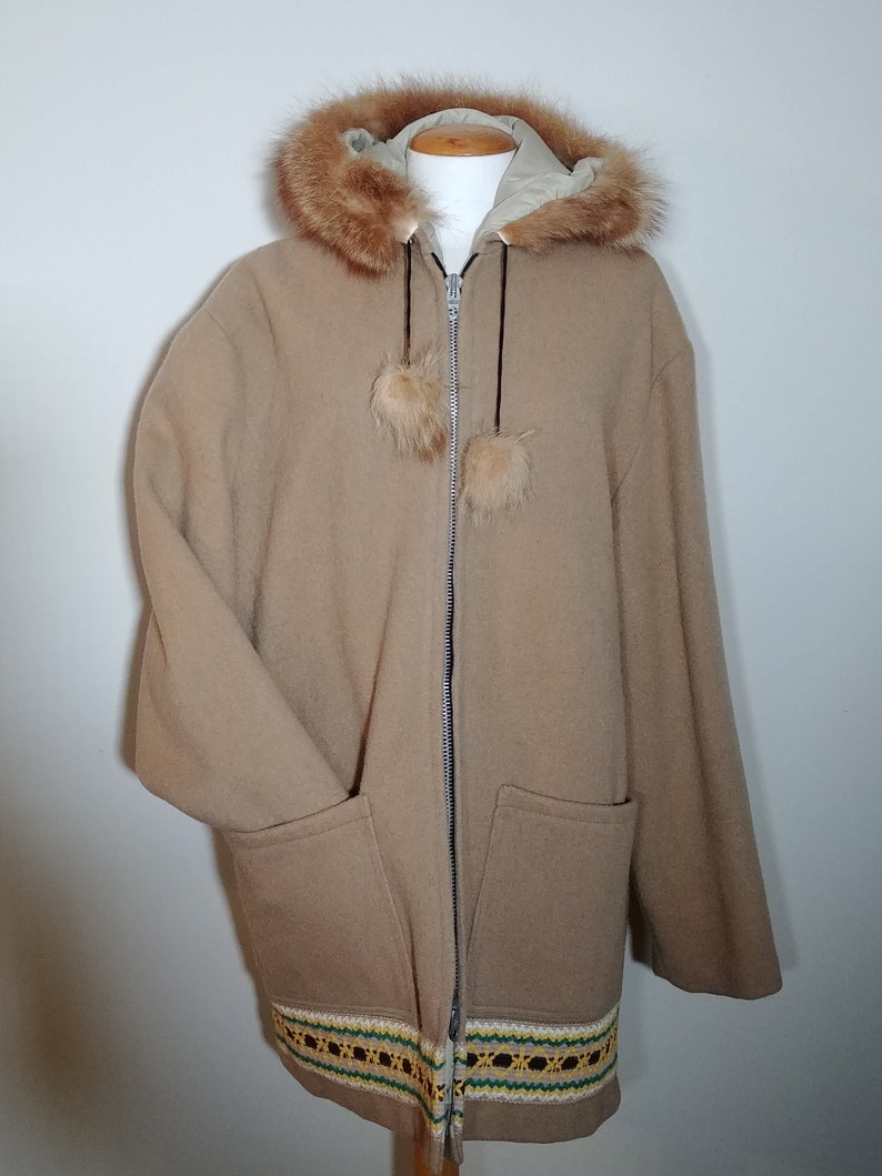 Men's Vintage Wool Inuit Parka With Overcoat Made In The Etsy
