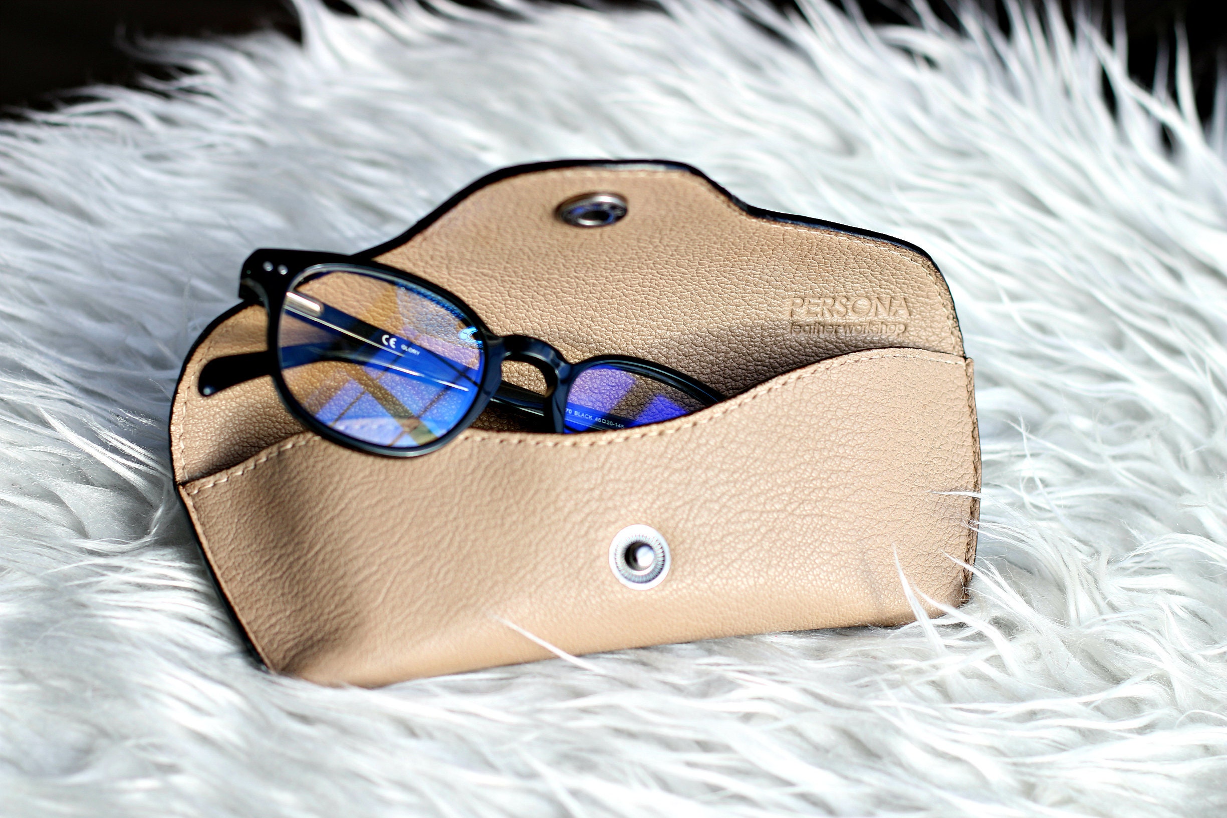 Eyeglass case leather Glasses Case sunglasses holder made of Etsy