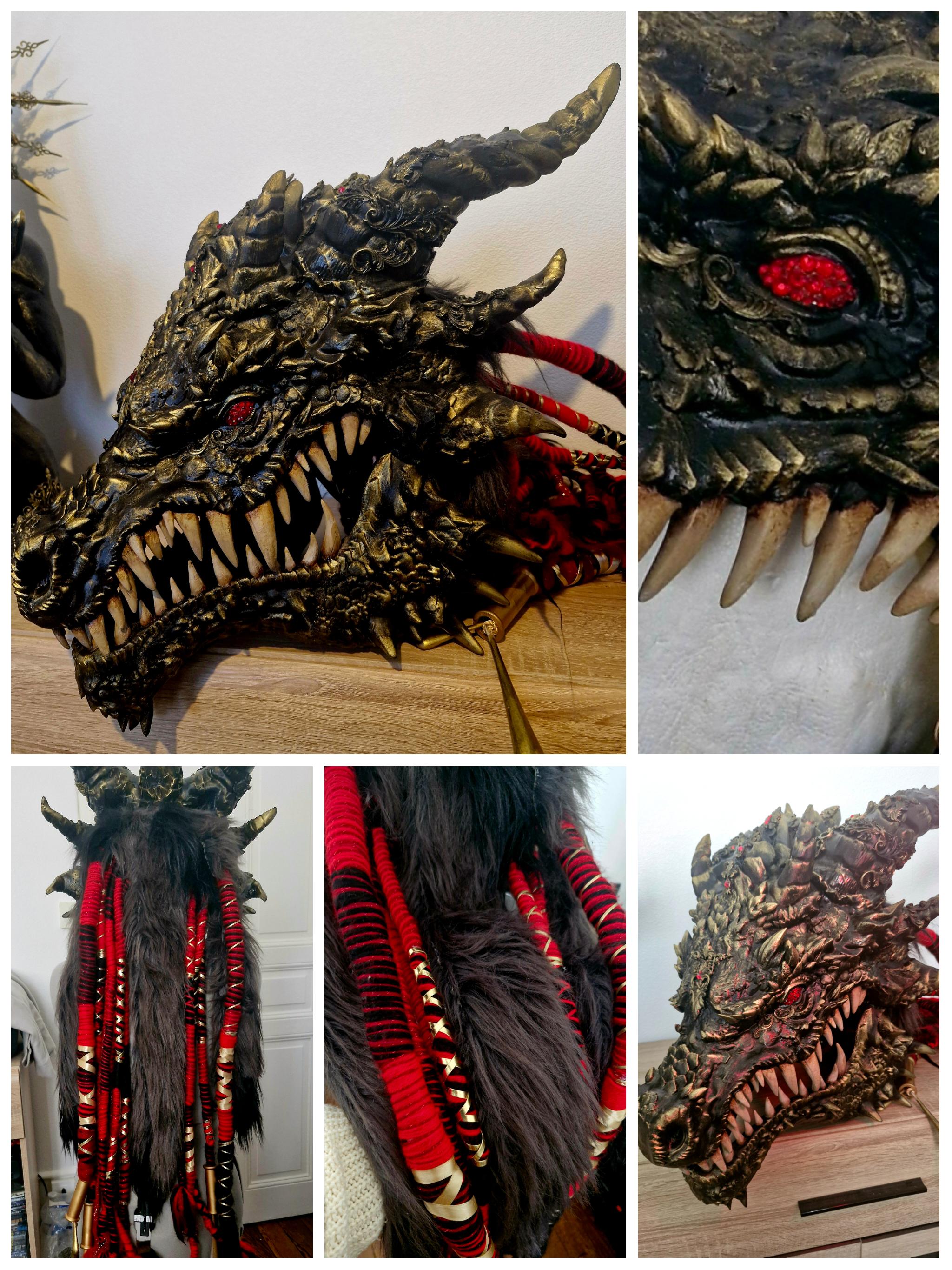 Dragon Mask - Articulated - Etsy