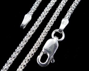 1.5MM Solid 925 Sterling Silver Italian Round Snake Chain | Etsy