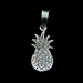 Handcrafted Solid 925 Sterling Silver Pineapple Pendant, Tropical Beach Charm