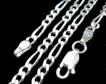 MADE IN ITALY 925 sterling silver 3mm Thin BELCHER CHAIN NECKLACE 16/"-36/" UNISEX