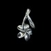 Handcrafted Solid 925 Sterling Silver Blooming Flower & Stem Slide Pendant