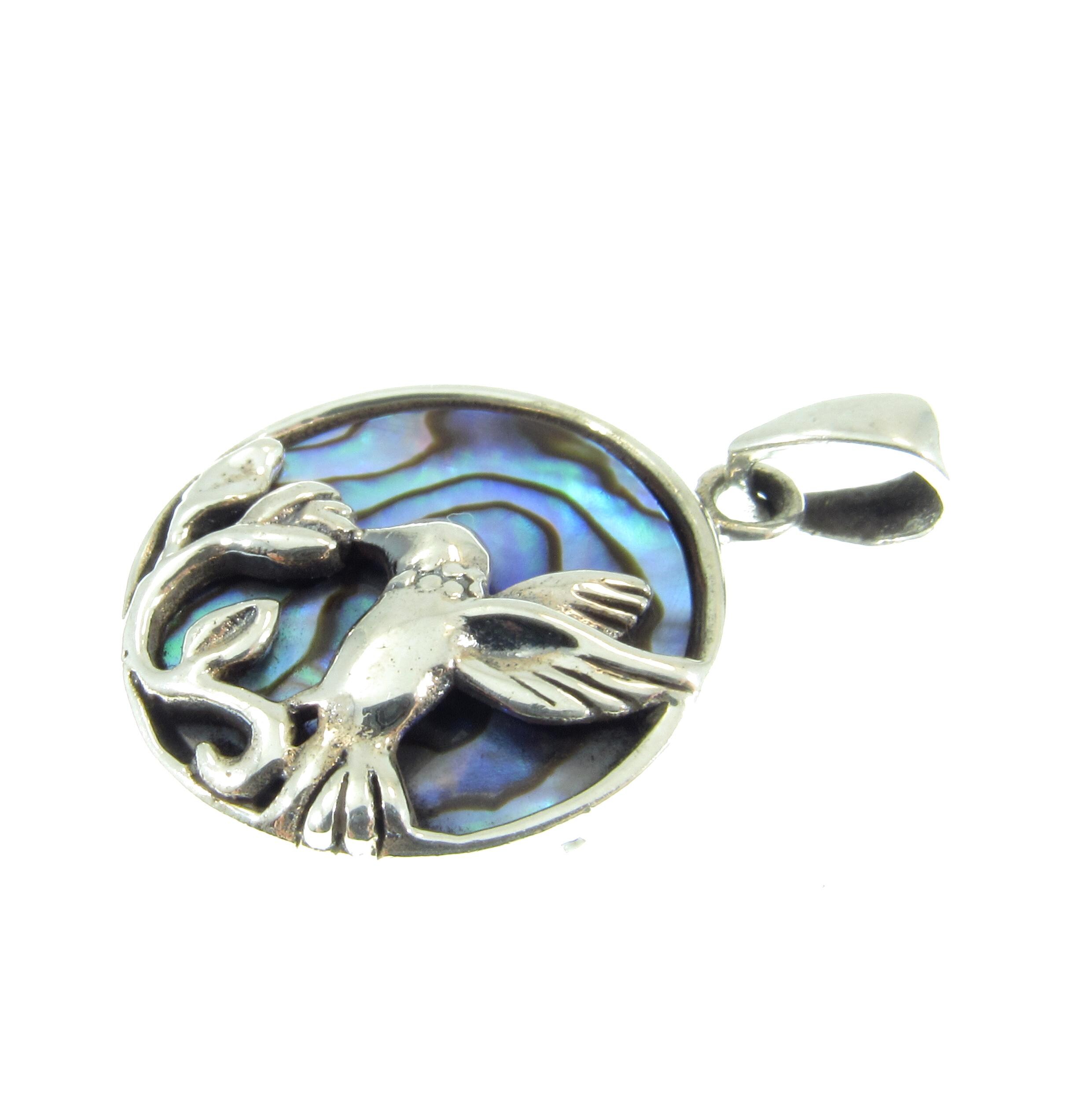 Colibrì collana per cenere, in argento Sterling 925 con urne a cuore