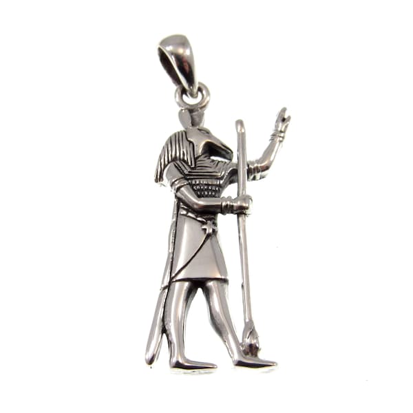Solid 925 Sterling Silver Ancient Egyptian God SET Pendant, God of Chaos, Creator of Oases, Deity of Storms and War