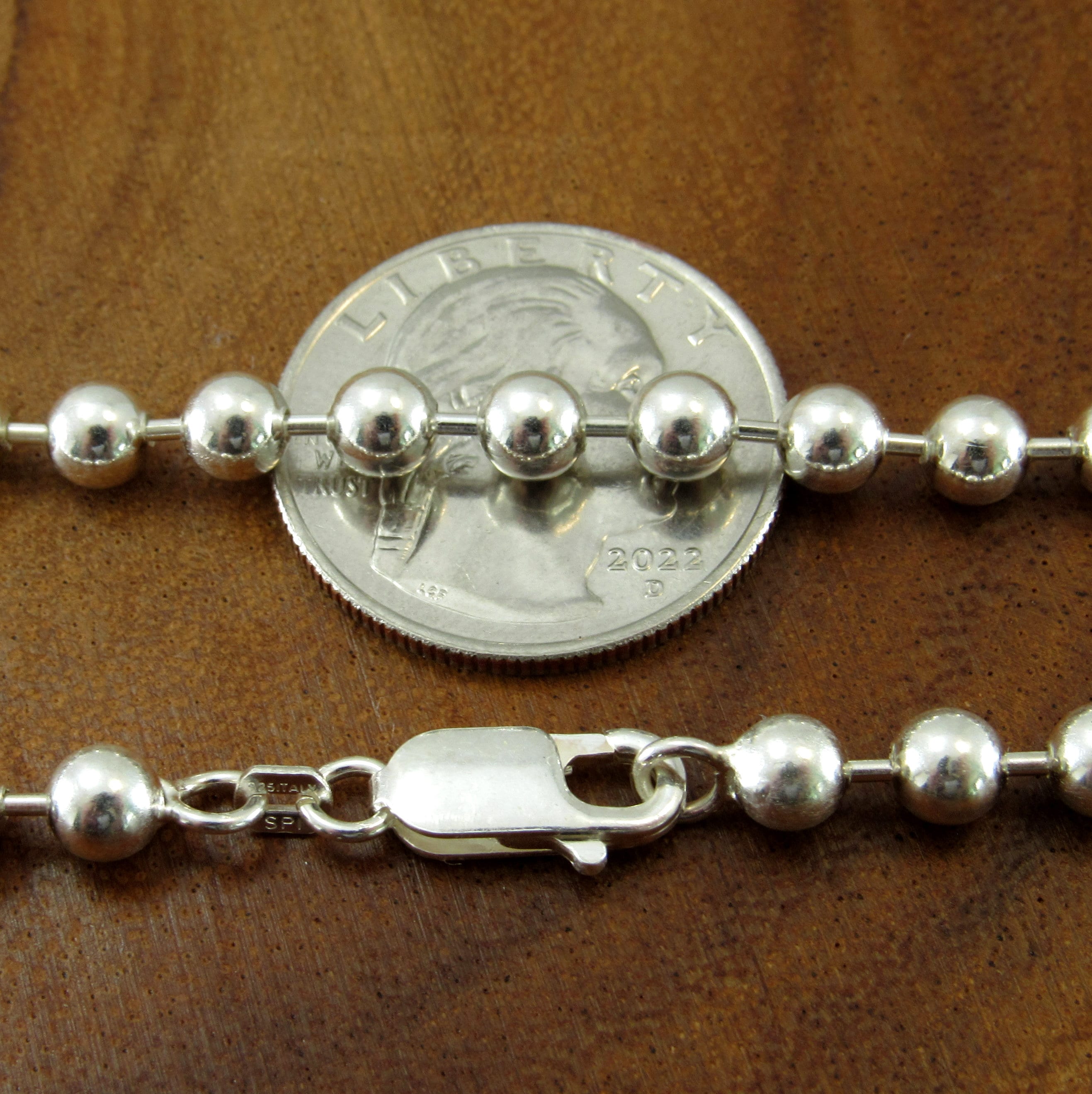 Sterling Silver 1.2mm Diamond-Cut Ball Necklace Chain – Hawaiian