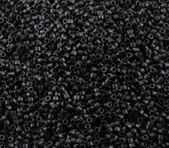 50 Grams Miyuki Delica Bead 11/0 Opaque Matte Black Bulk Bag DB0310-50