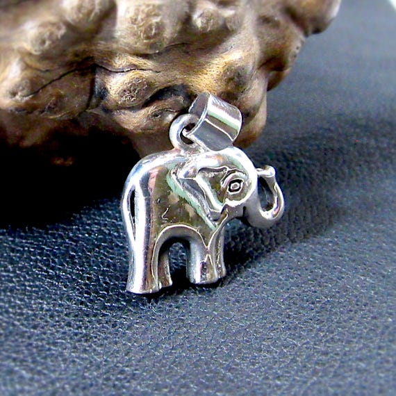 Solid 925 Sterling Silver Elephant Pendant – Handcrafted Good Luck