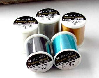 Starter Pack Miyuki Beading Thread 50m Nylon Cord Kit for Delicas Bead Weaving