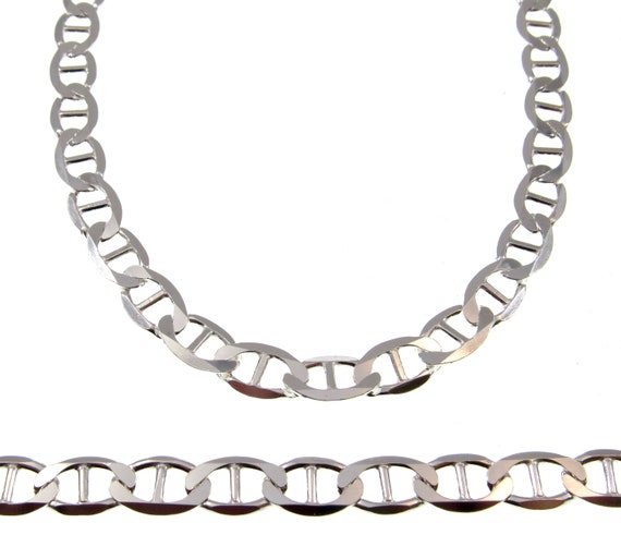 8.2MM 180 Gauge Solid 925 Sterling Silver Italian Mariner