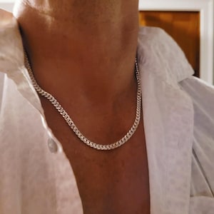 4.9MM Solid 925 Sterling Silver Men&#39;s Miami Cuban Link Chain, Mens Heavy Chain, Thick Italian Necklace or Bracelet for Men, Hip Hop Jewelry