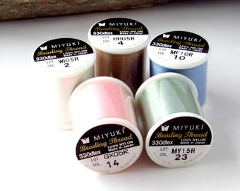 Pastel Palette Pack Miyuki Beading Thread 50m Nylon Cord Kit for Delicas Bead Weaving