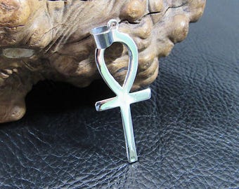 Collana Ankh Egizia Con Ciondolo Croce Della Vita – Argento Uomo Donna – Catena Regolabile - Foto 3