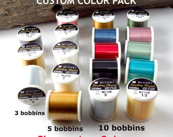 Custom Color Pack Miyuki Beading Thread 50m Nylon Cord Kit for Delicas Bead Weaving