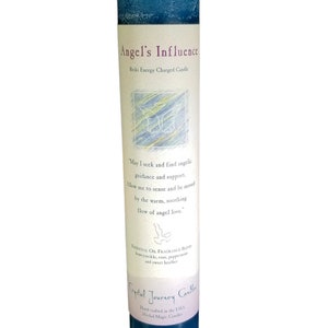 Reiki Charged Intention Candles, 7" Herbal Scented Manifestation Candle ...