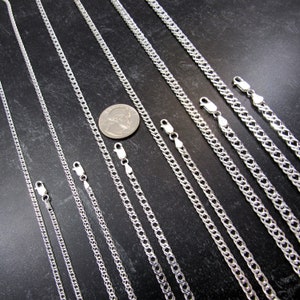 Solid 925 Sterling Silver Italian Rombo Chain, Rambo Chain, Double Curb Link Necklace or Bracelet, Men&#39;s Unique Designer Chains