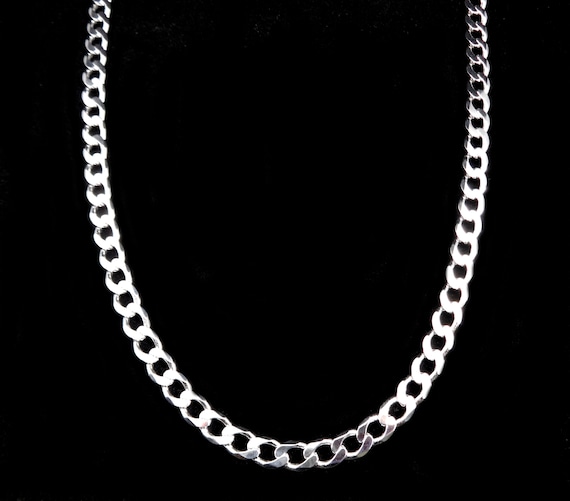 6MM Men's Solid 925 Sterling Silver Italian Cuban CURB Link 6MM Men's Solid 925 Sterling Silver Italian Cuban CURB Link