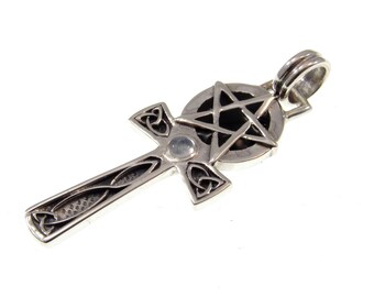 Solid 925 Sterling Silver Egyptian Ankh Pendant With Celtic Solid 925 Sterling Silver Egyptian Ankh Pendant With Celtic