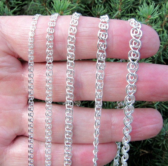 Solid 925 Sterling Silver Italian Love Link Necklace or Bracelet, Half Persian 2 in 1 Chain, Medieval Chainmaille Weave, Fancy Unisex Design