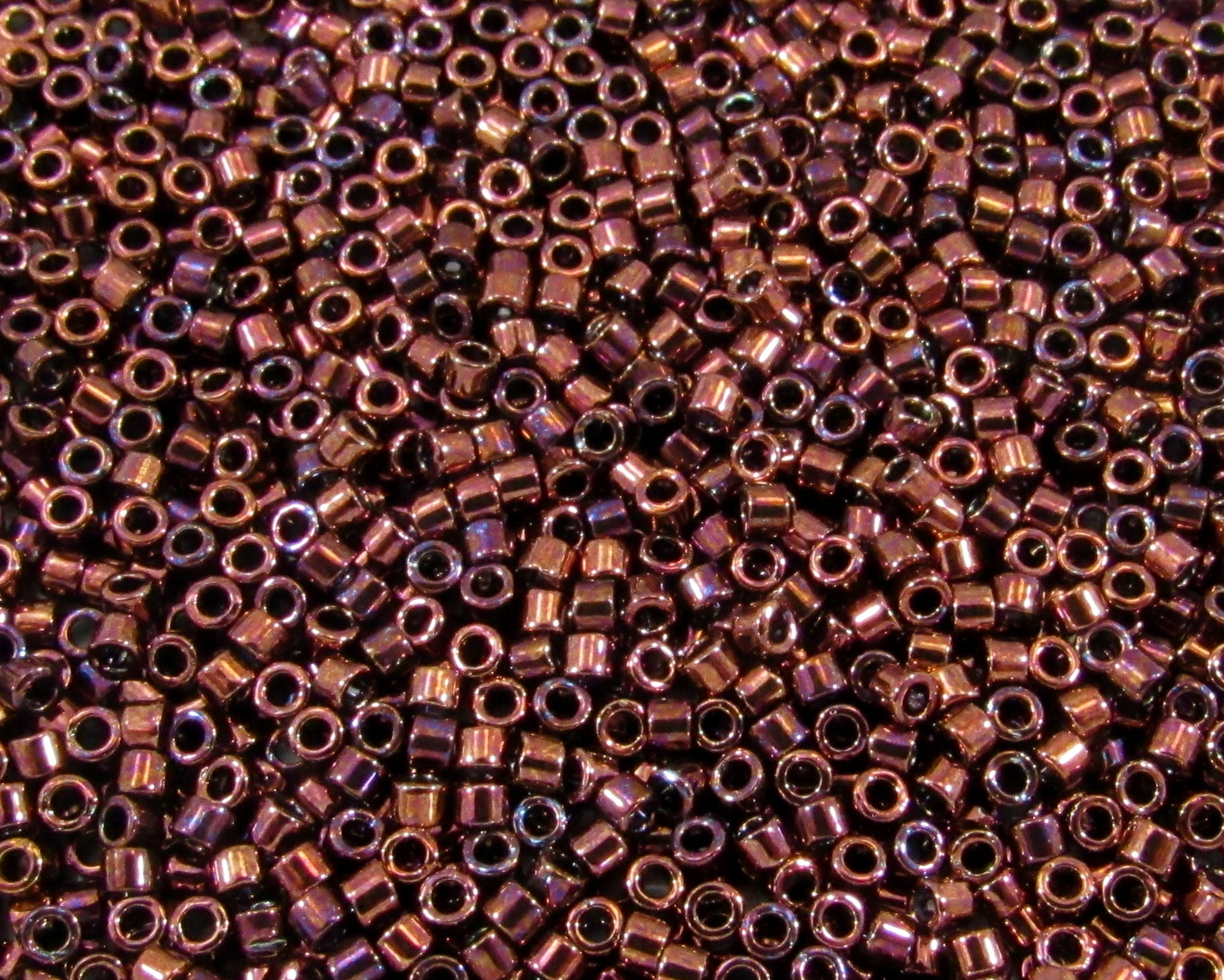Metallic Raspb DB0012 11/0 Miyuki Metallic Dark Raspberry Delica Seed Beads, 5 Grams ...