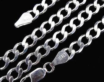 Verona Jewelers Mens Sterling Silver Solid Miami Cuban Link Chain Bracelet 6.5MM Mens Heavy Silver Bracelet 14.5MM Silver Cuban Link Chain 925 Sterling Silver Curb Cuban Bracelet for Men 