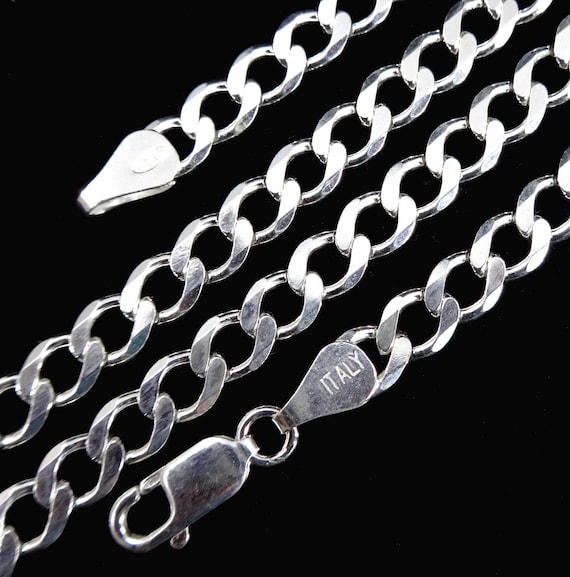 Fine Jewellery 925 Sterling Silver Curb Link Chain Bracelet 150 gauge 6 ...