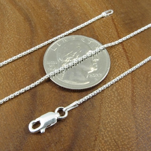 1.3MM Solid 925 Sterling Silver Popcorn Chain, Italian Women&#39;s Necklace, Made in Italy, Minimalist Feminine Style, Elegant Coreana Chain