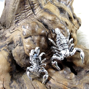 Solid 925 Sterling Silver Scorpion Slide Pendant – Handcrafted Large or XL Statement Piece – Zodiac Scorpio Sign – Bold Jewelry Gift for Him
