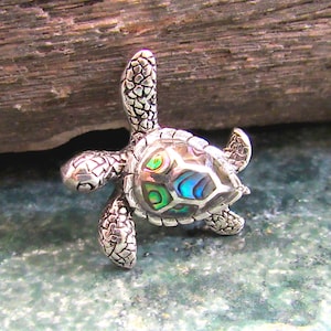 Wassertier Halskette, Wassertier Anhänger, Abalone Muschel, 925 Sterling Silber
