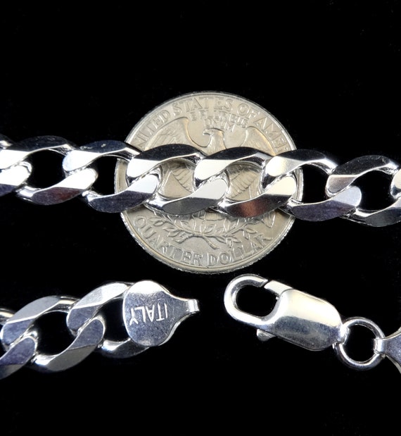 10mm sterling silver cuban link chain deals