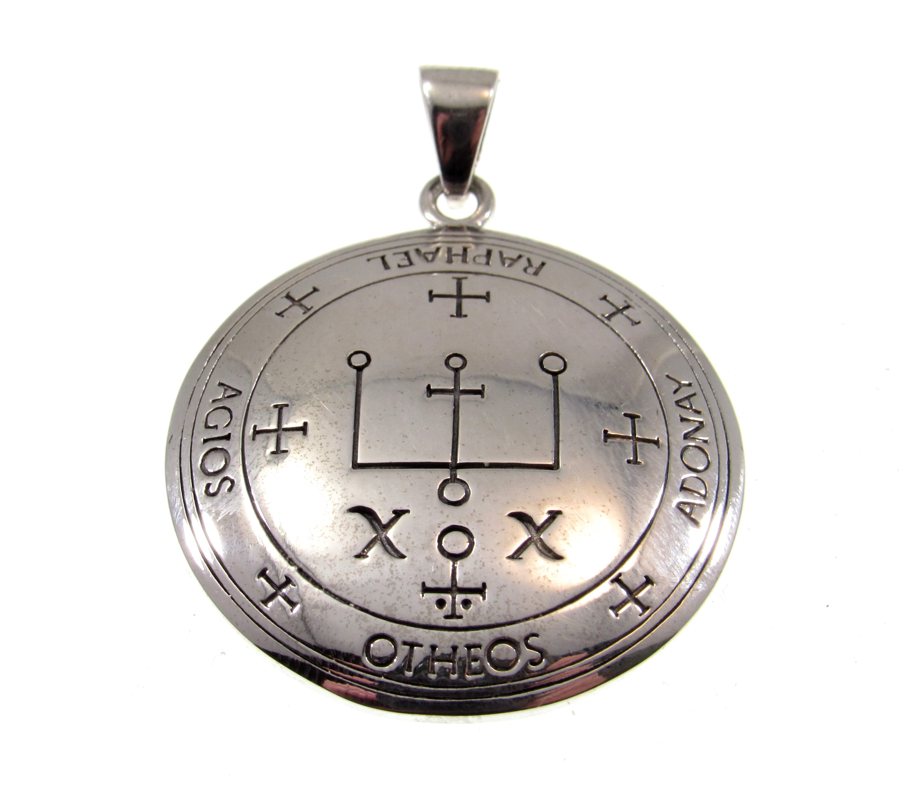 Sigil of the Archangel Raphael Seal of King Solomon Handcrafted Solid 925 Sterling Silver Pendant, Invoke the Spirit Talisman