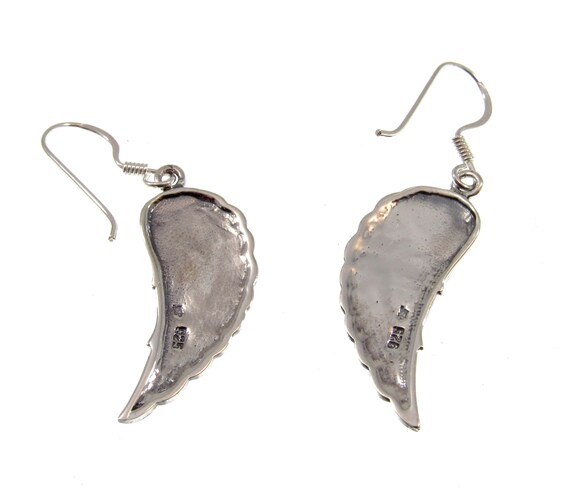 Orecchini a forma di ali d'angelo in argento Sterling 925, per