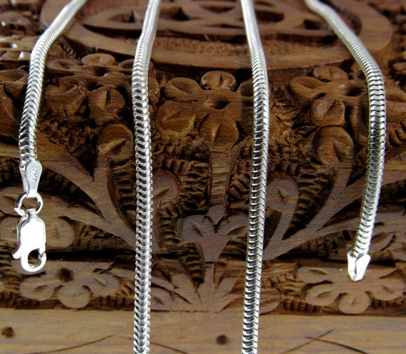 Splendida Collana A Forma Di Serpente In Argento Sterling 925 Con - Foto 9