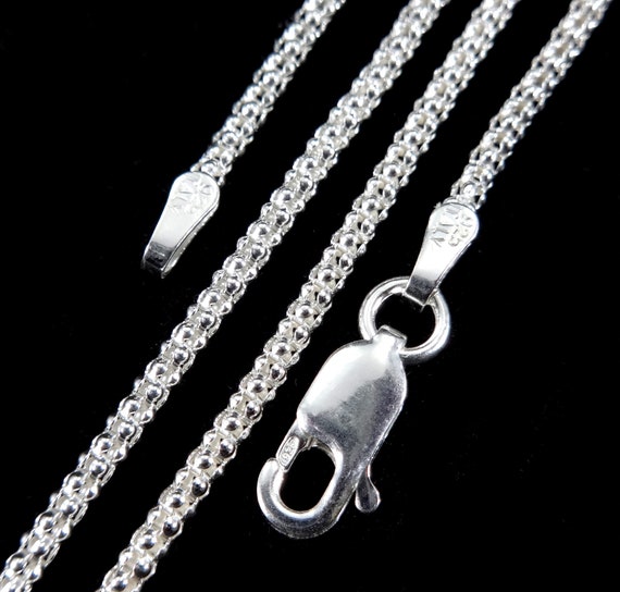 925 Sterling Solid Silver 1//2//6MM Snake Chain Men Women Necklace 16-24 Inch