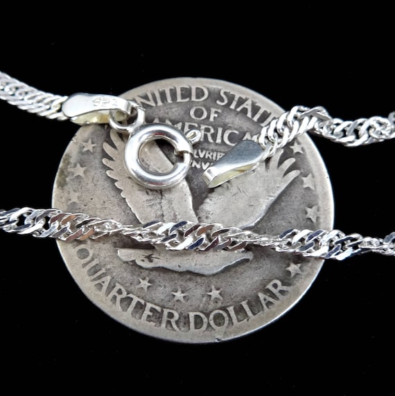 2.4MM Solid 925 Sterling Silver Women's Singapore Serpentine