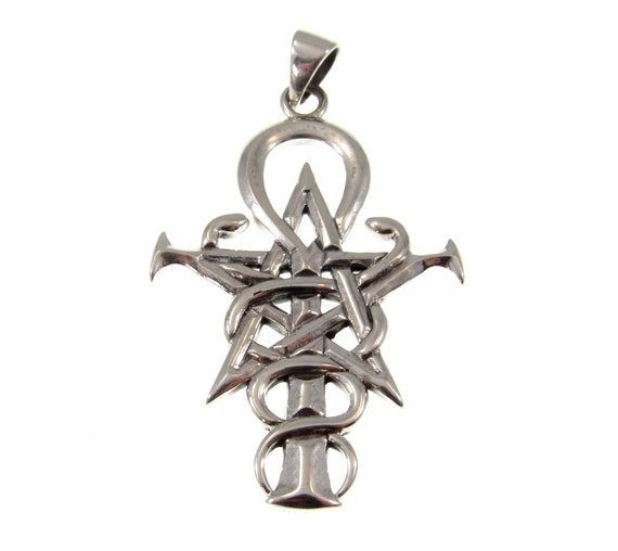 Solid 925 Sterling Silver Penkhaduce Symbol of Wizardry Pendant by 