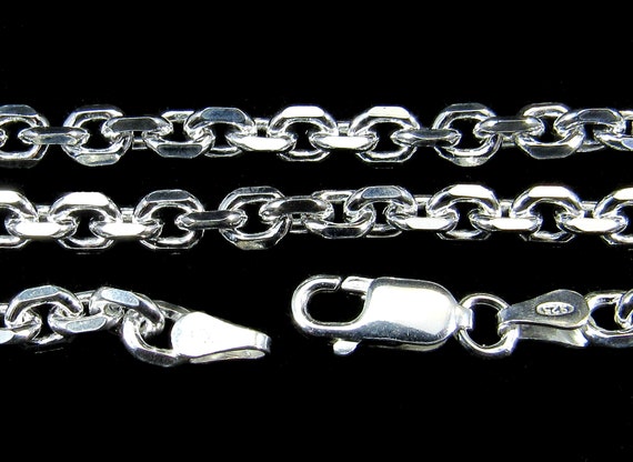 4MM Solid 925 Sterling Silver Italian 