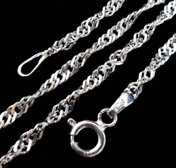 1.2mm Sterling Thai Twisted Rope Chains - 16 1.2mm Sterling Thai Twisted Rope Chains - 16
