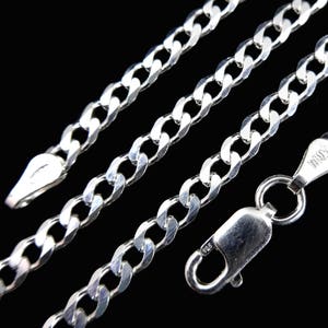 Sterling Silver Curved Bar & Link Chain 2.5mm X 7mm Silver Chain for  Jewelry Making, Chain for Necklaces and Bracelets, 0.925 Silver 