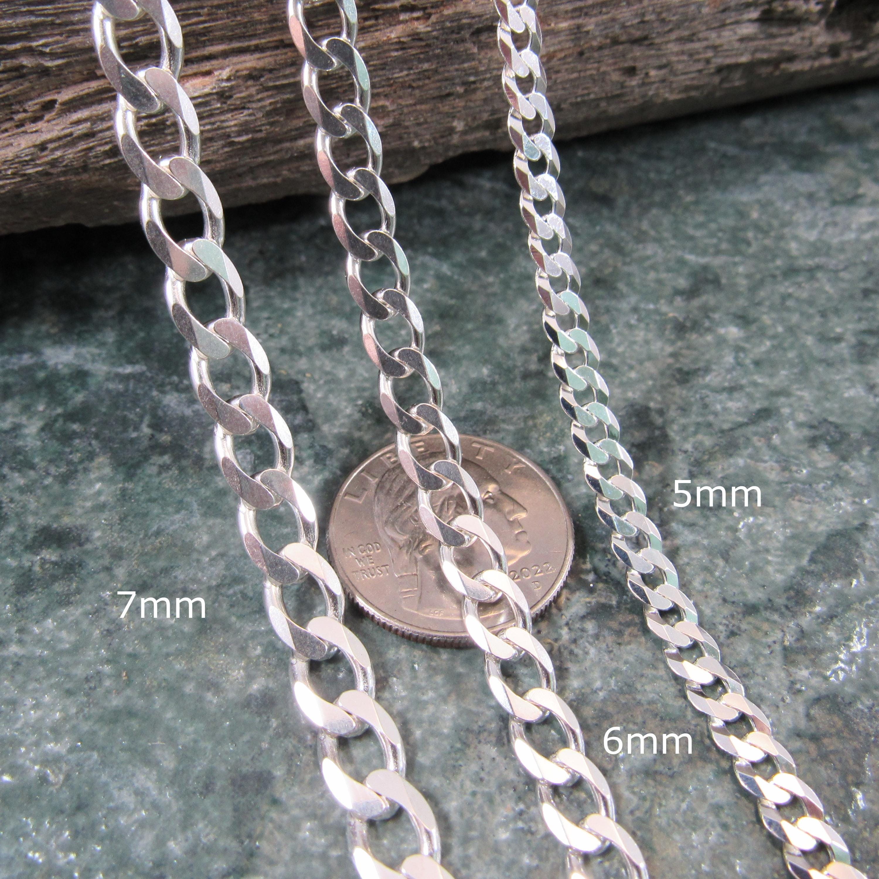 Gioielli Uomo Argento 925 Collana Uomo Cordolo Sterling Silver Pesante - 22 Pollici (56 Cm), Argento 925, Made In Italy, Marchiato Collana Cordolo Uomo Argento