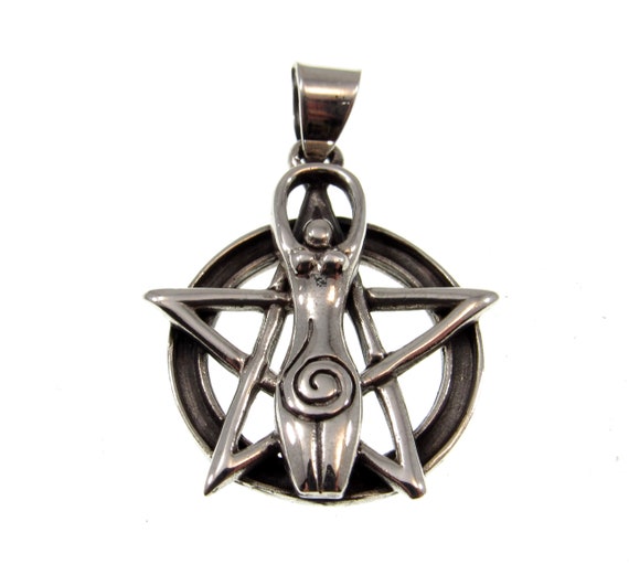 Gothic Red Pentagram Star Dragon Pendant Pewter Necklace, 49% OFF