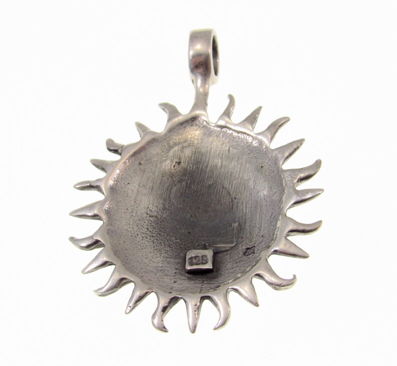 Solid 925 Sterling Silver Sun & Moon Faces Pendant – Celestial Necklace ...