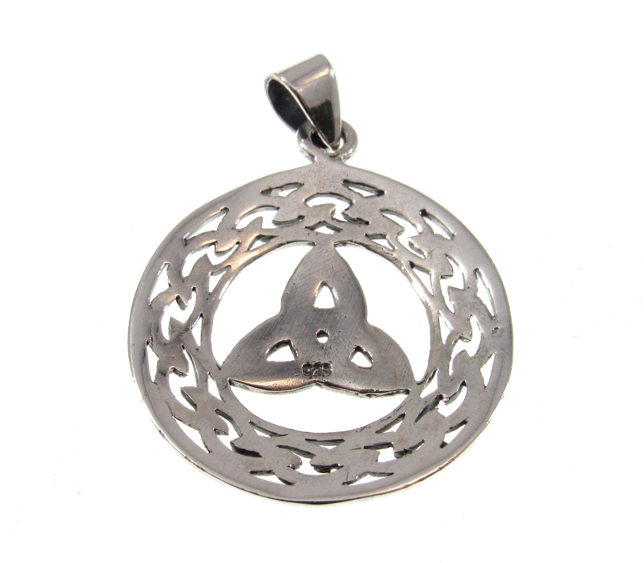 WithLoveSilver Solid 925 Sterling Silver Celtic Trinity Knot Pendant - Triquetra Charm, 5.8g - View #4