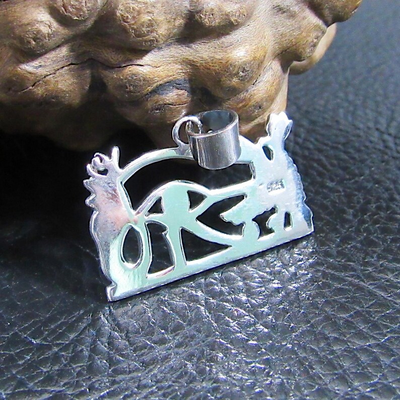 Solid 925 Sterling Silver Eye of Horus Pendant – Handcrafted Egyptian Symbol of Protection, Power, Health, Ancient Amulet with Falcon & Ankh image 2