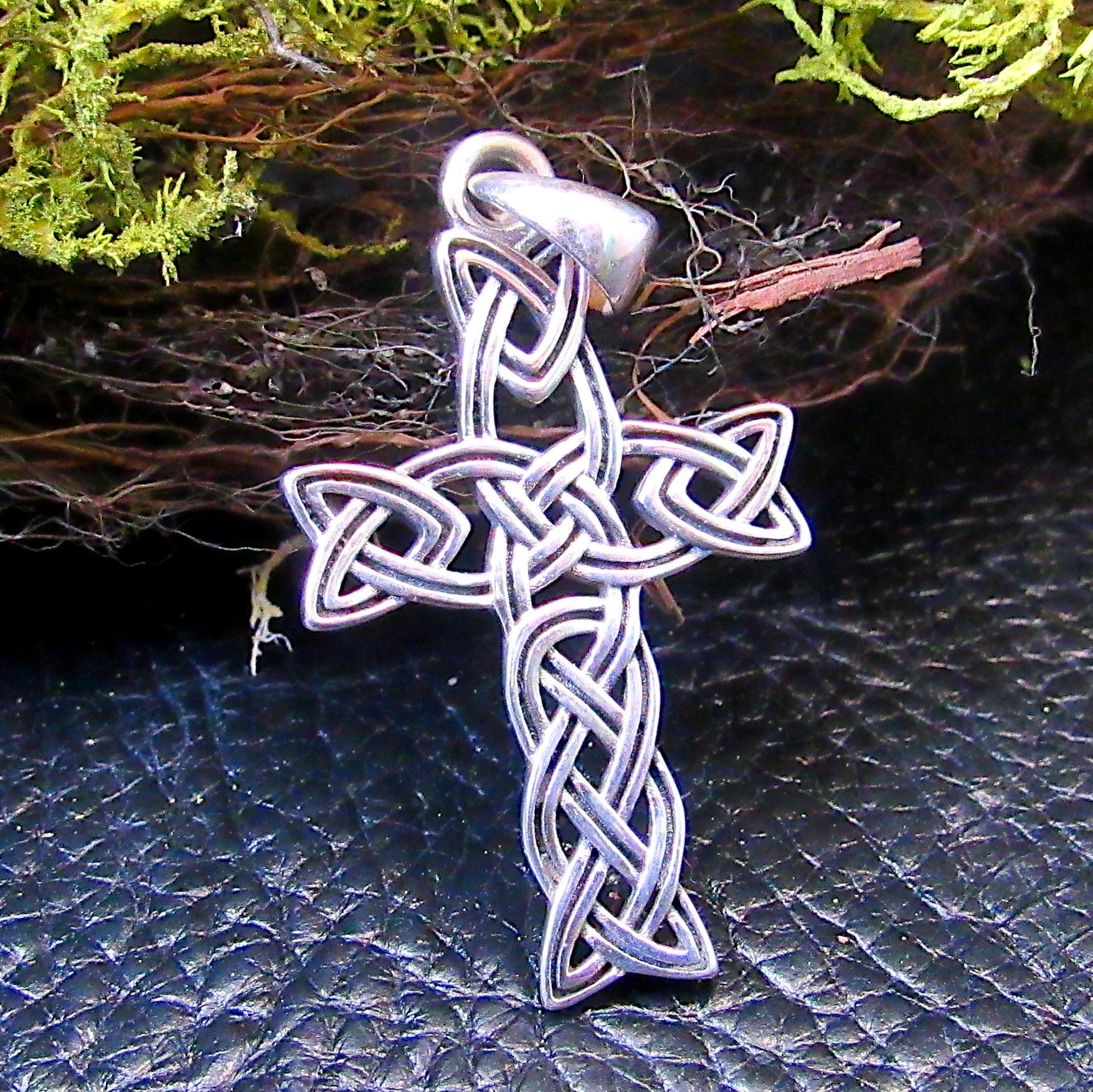 Collar De Cruz Celta AUDINCEED Para Hombres Y Mujeres, Colgante De Cruz Celta De Plata De Ley 925, Collar De Ojo Maligno, Nudo De Trinidad Irlandés, Crucifijo De Joyería Celta, Plata