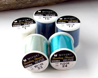Ocean Palette Pack Miyuki Beading Thread 50m Nylon Cord Kit for Delicas Bead Weaving