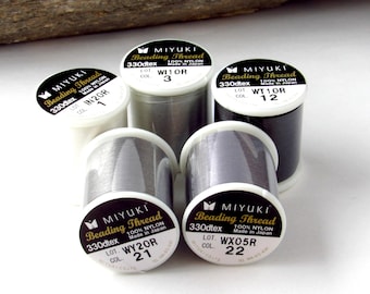 Monochromatic Palette Pack Miyuki Beading Thread 50m Nylon Cord Kit for Delicas Bead Weaving